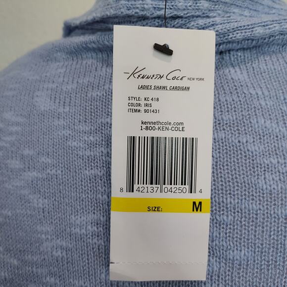 NEW Kenneth Cole Baby Blue Open Cardigan Size M - Picture 8 of 11